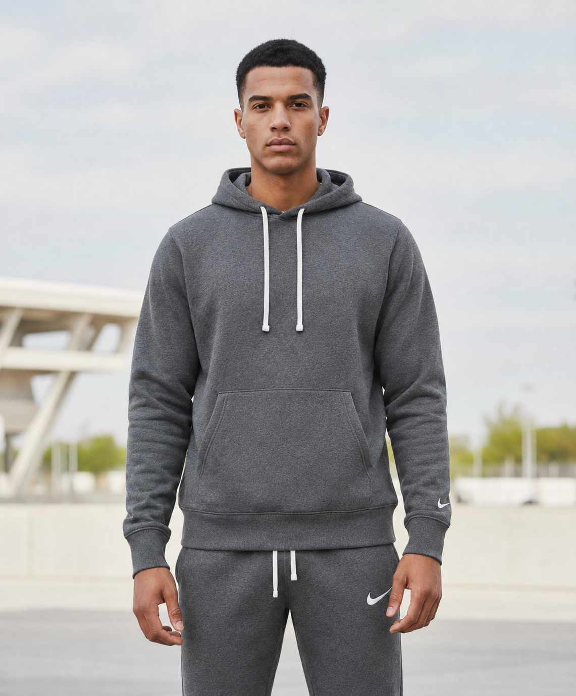 Мъжки спортен екип PARK 26 WINTER HOODY TRACK - IO9035-071/IB1248-071