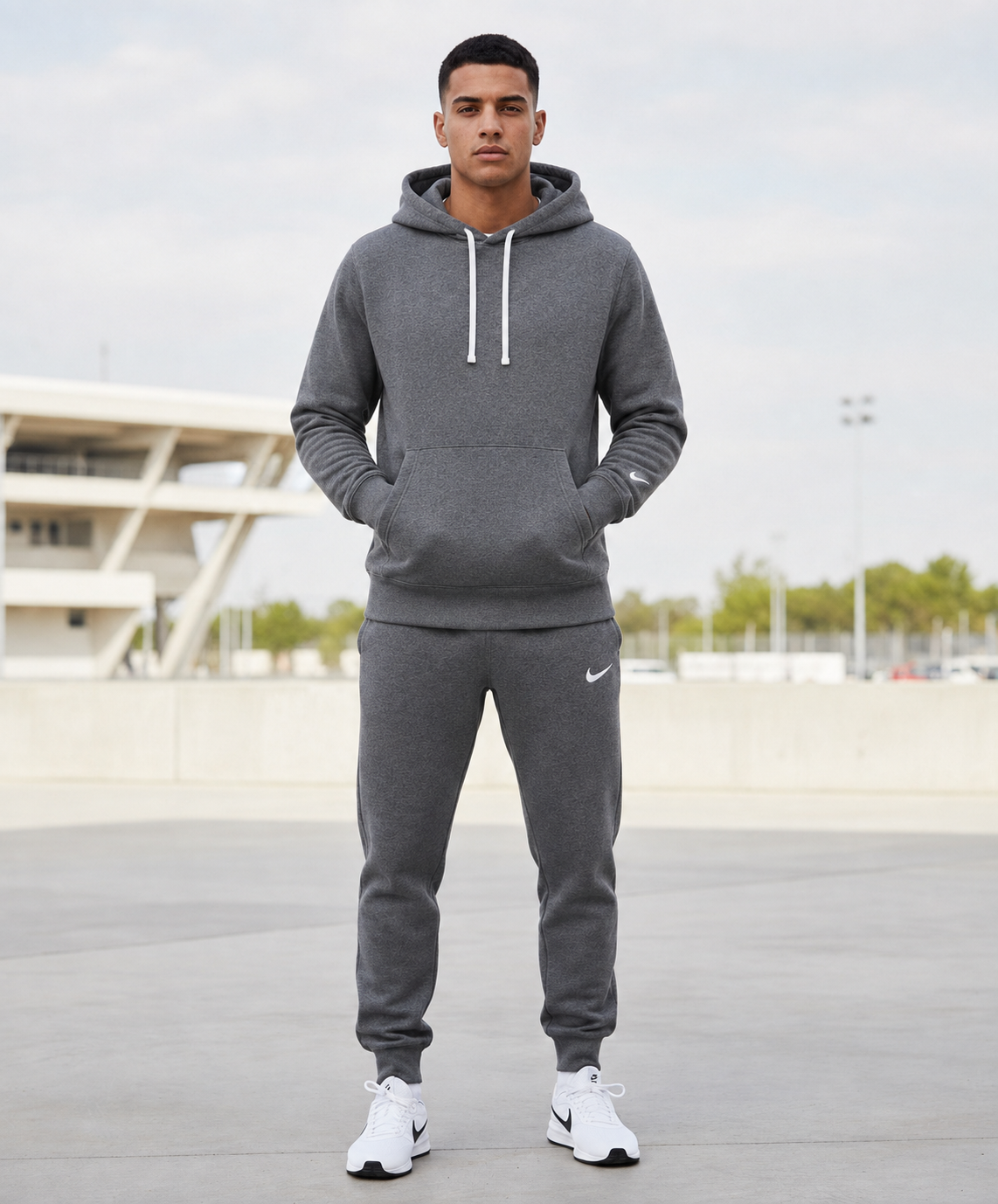 Мъжки спортен екип PARK 26 WINTER HOODY TRACK - IO9035-071/IB1248-071