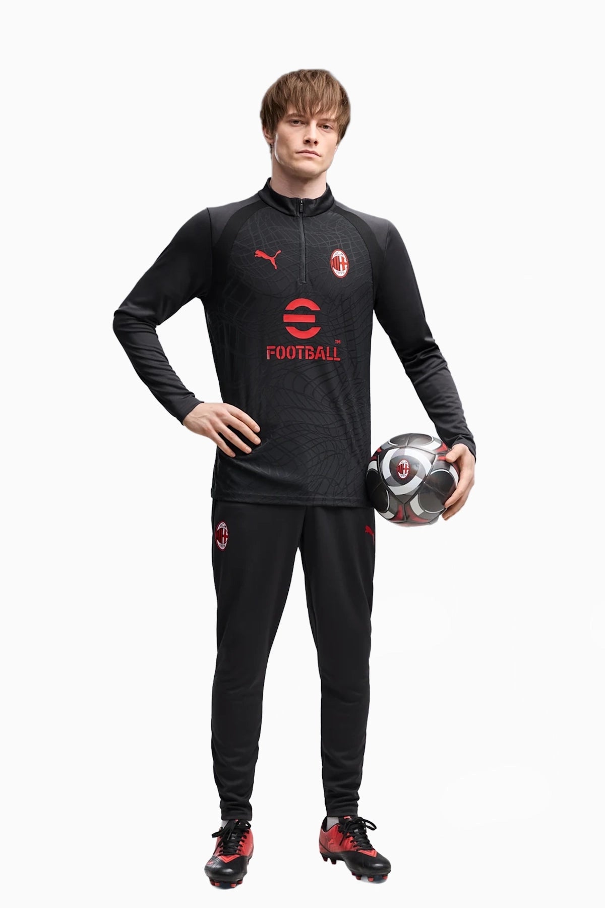 Блуза AC MILAN 26/27 Training 1/4 Zip Top (Сив) - 786646-20