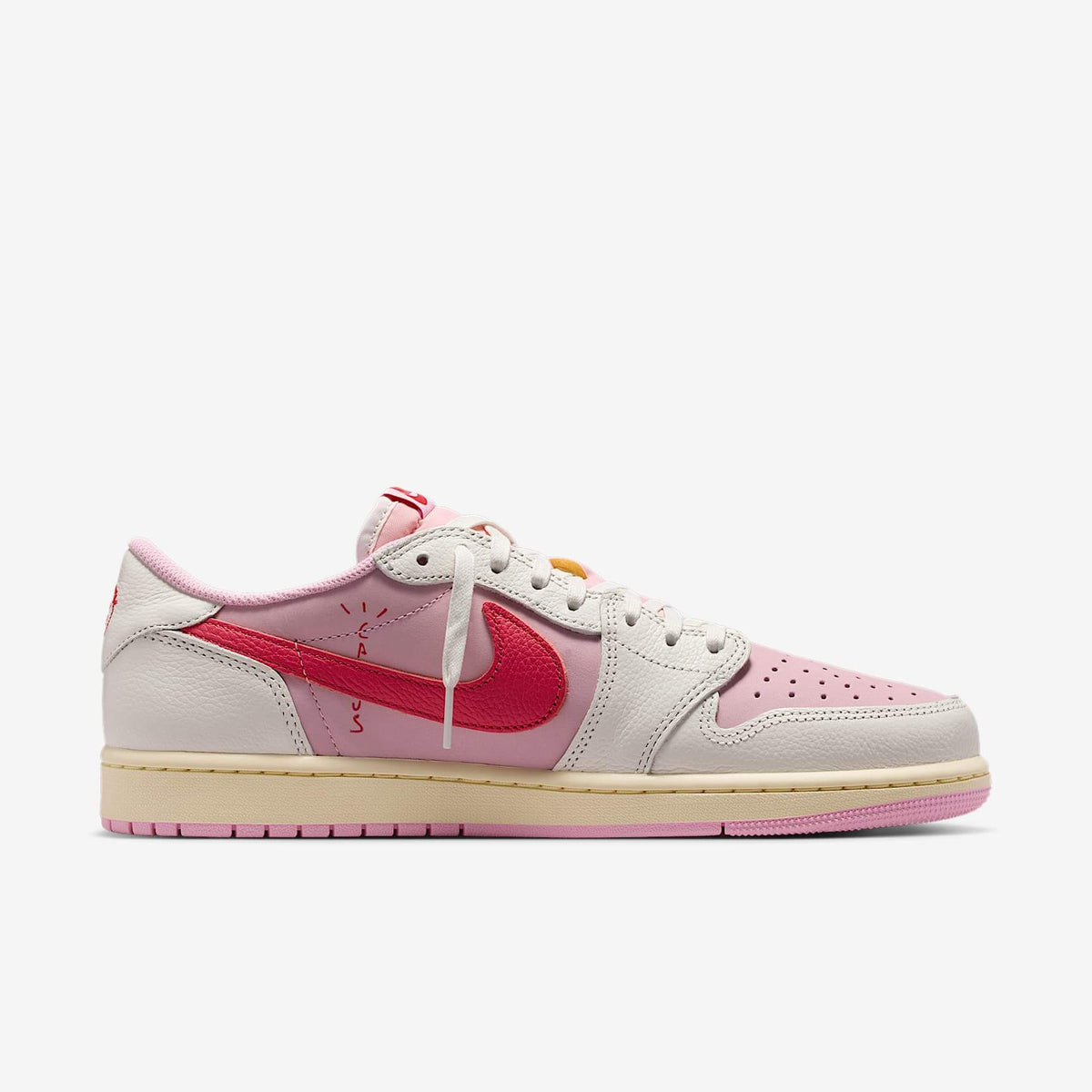 Мъжки маратонки Nike Air Jordan 1 Retro Low OG SP Travis Scott Sail Tropical Pink - IQ7604-101 – снимка 3