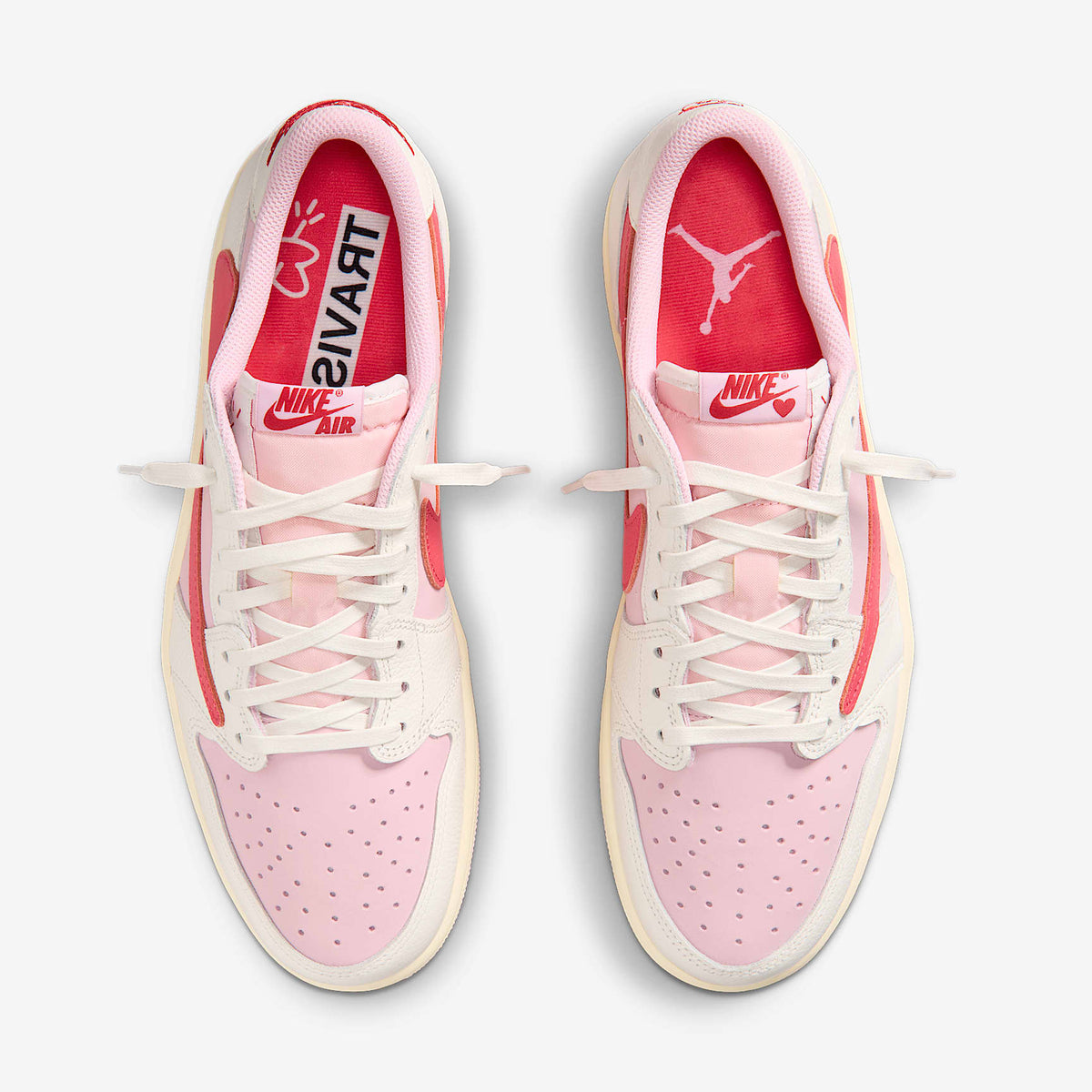 Мъжки маратонки Nike Air Jordan 1 Retro Low OG SP Travis Scott Sail Tropical Pink - IQ7604-101 – снимка 4