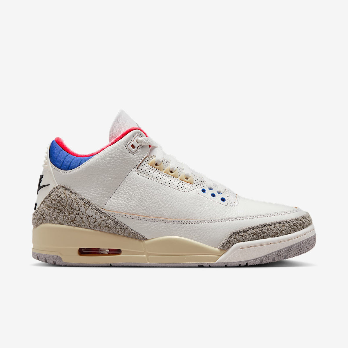 Мъжки маратонки Air Jordan 3 Retro White Sport Royal Challenge Red - IB1482-100 – снимка 3