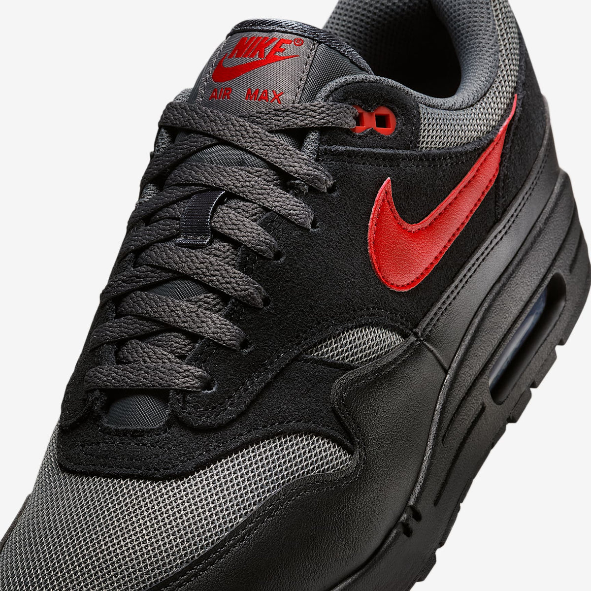 Мъжки маратонки Nike Air Max 1 Essential Black University Red Iron Grey - FZ5808-008 – снимка 7