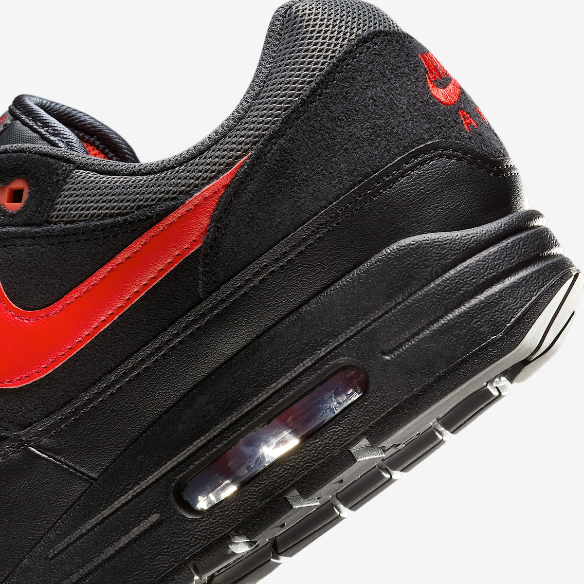Мъжки маратонки Nike Air Max 1 Essential Black University Red Iron Grey - FZ5808-008 – снимка 8