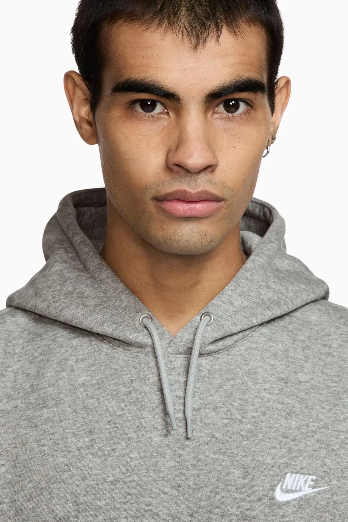 Блуза Nike Club Fleece Pullover Hoodie (Сив) - FN3859-063 – снимка 3