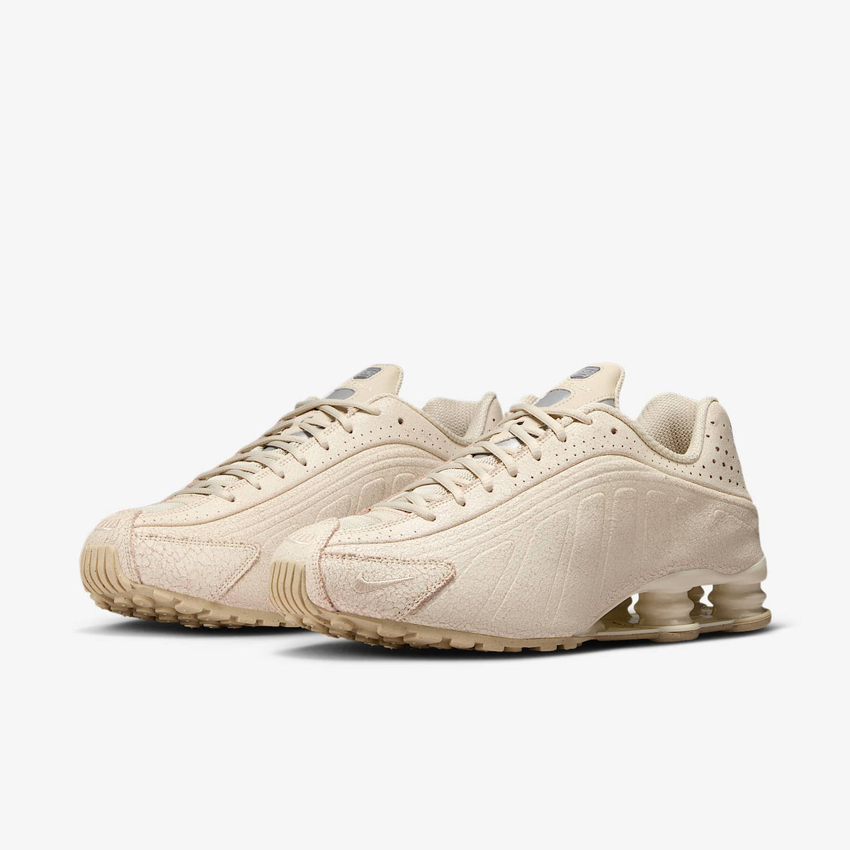 Мъжки маратонки Nike Shox R4 Natural Metallic Silver Net - IO4544-100 – снимка 5