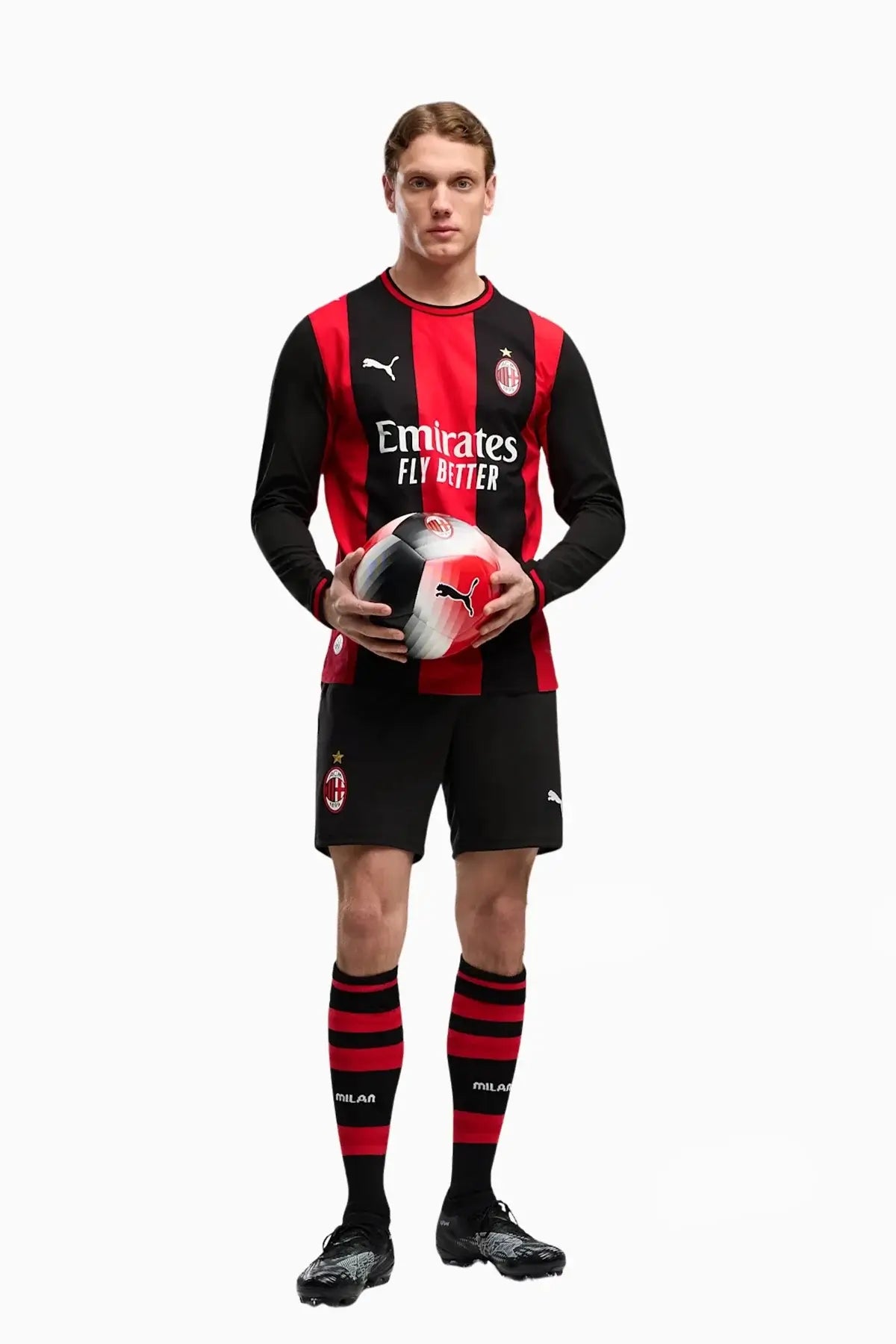 Тениска с дълги ръкави Puma AC MILAN 26/27 като Домакин Authentic - 785486-01 – снимка 4