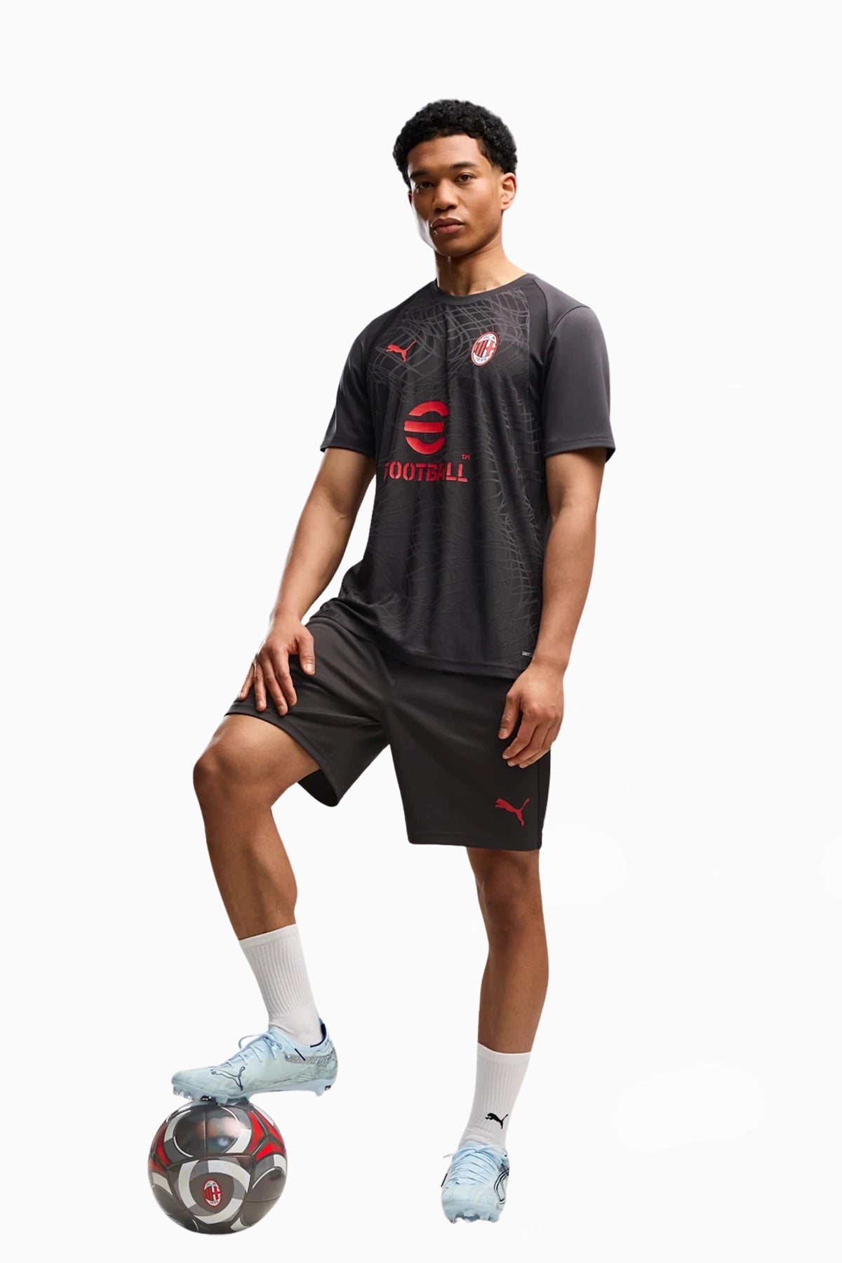 Тениска Puma AC Milan 26/27 Training (Сив) - 786639-20 – снимка 3