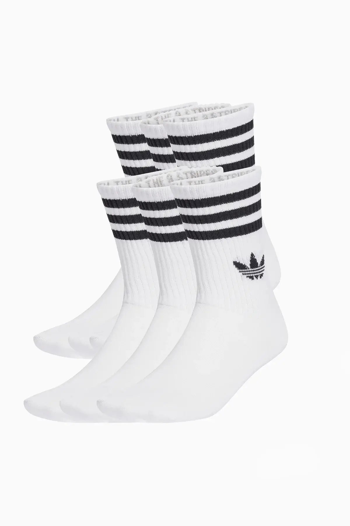 Чорапи adidas 3-Stripes High Crew 6 чифта (Бяла) - JV7410