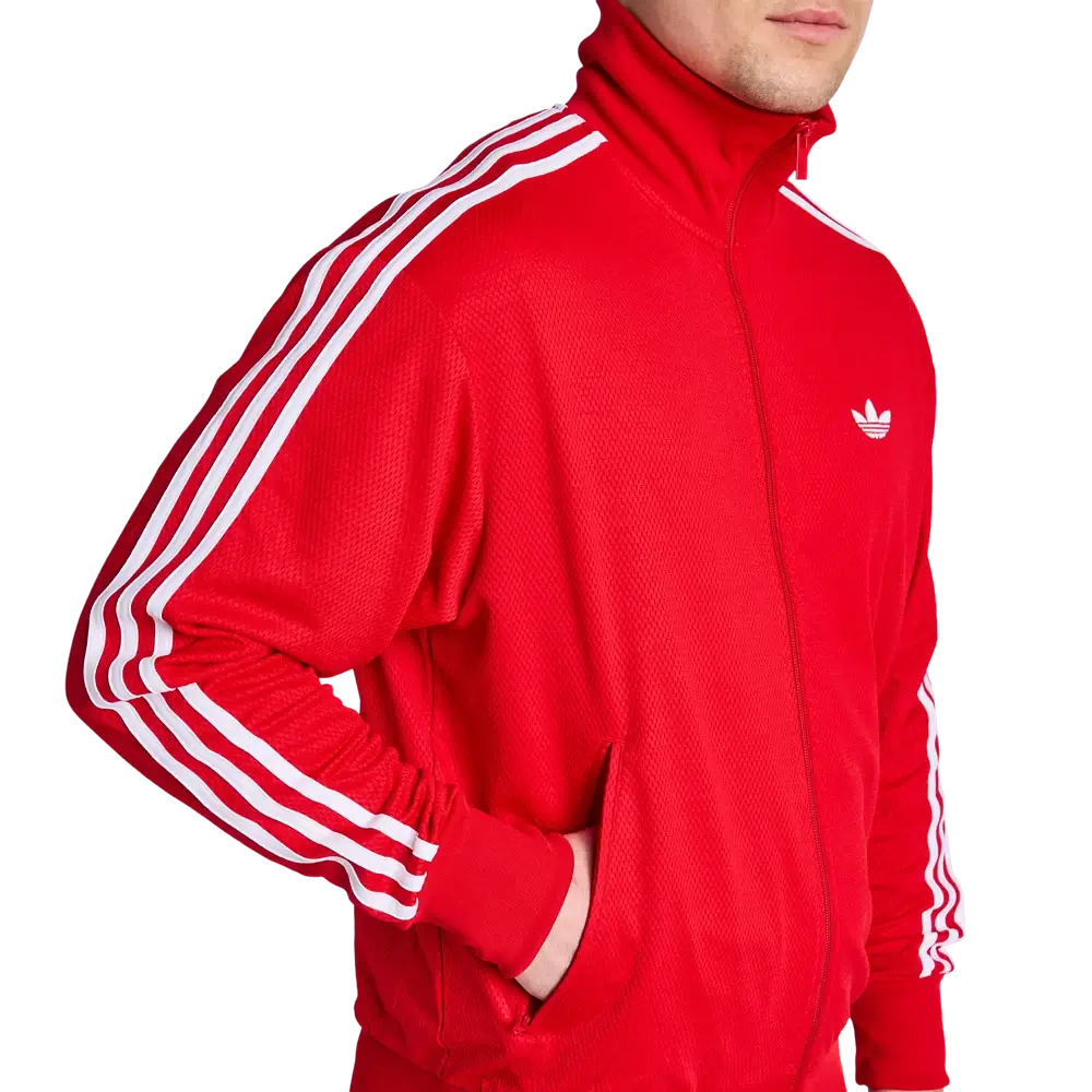 Блуза adidas Firebird Adicolor Mesh Track Top (Червен) - KE0788 – снимка 7