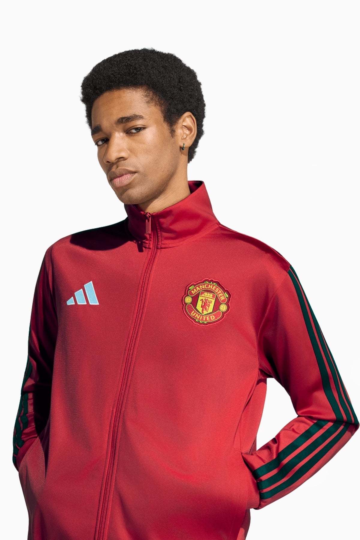 Блуза adidas Manchester United 26/27 DNA Track Top (Червен) - KH4796 – снимка 3
