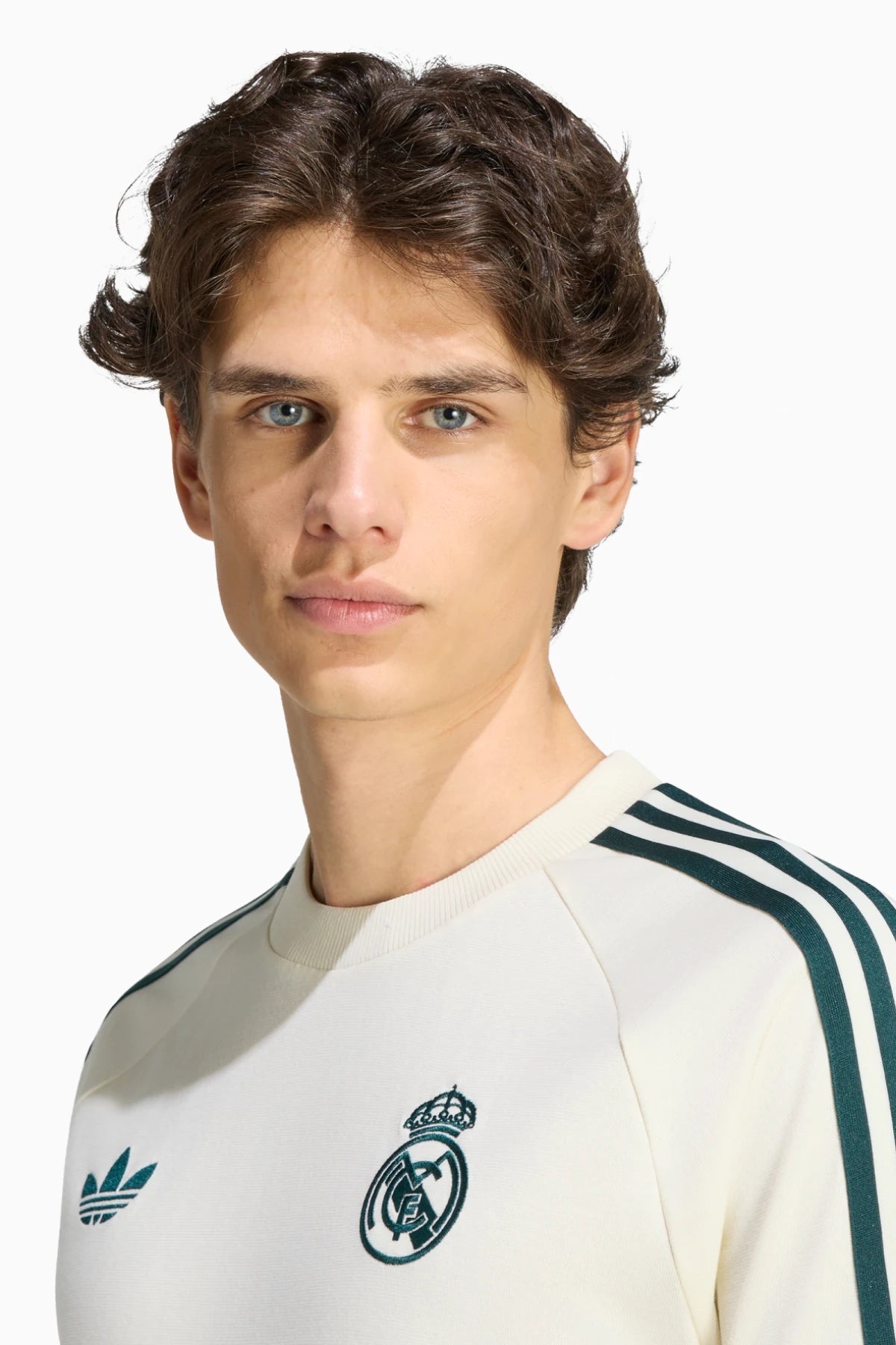 Тениска adidas Originals Real Madrid 26/27 3-Stripes (Бежов) - KG2973 – снимка 3