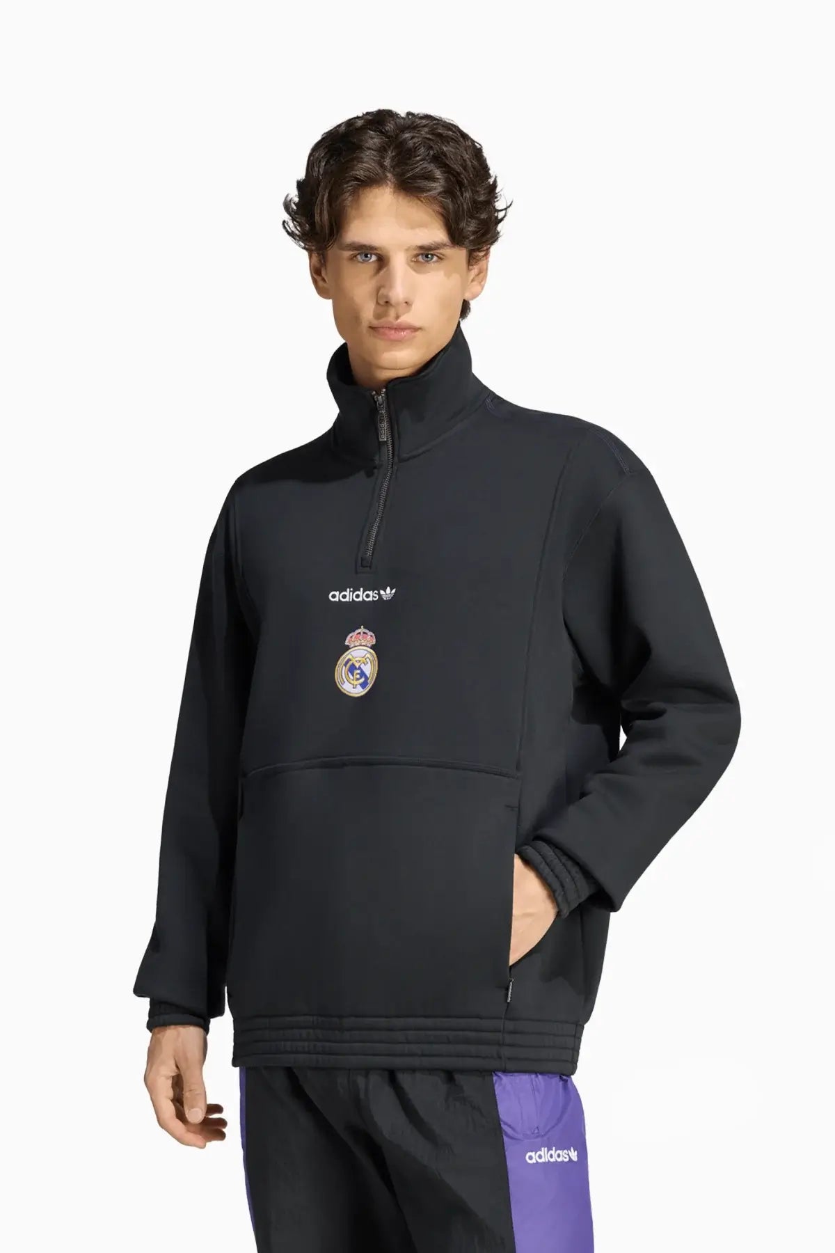 Блуза adidas Originals Real Madrid 26/27 EQT Half-Zip (Черен) - KG2987