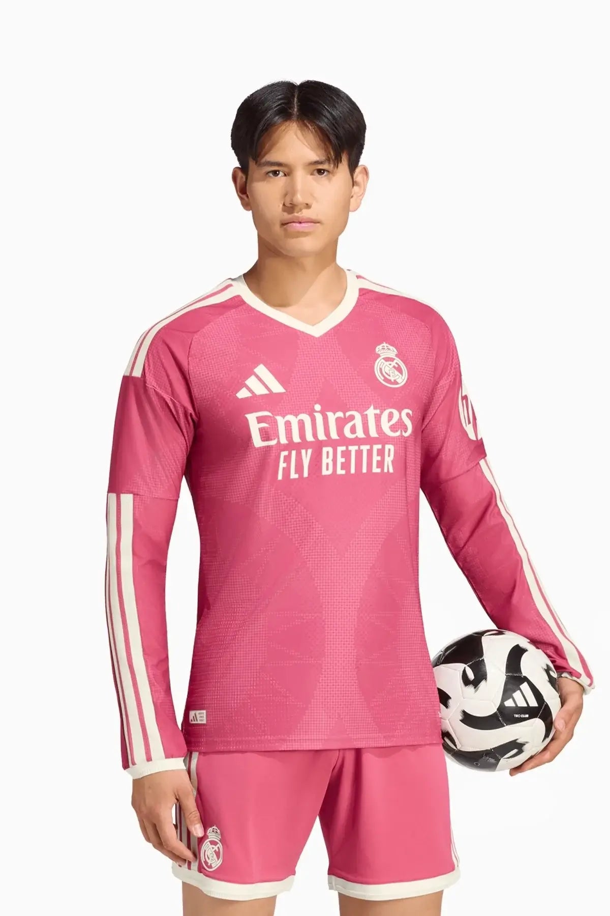Тениска с дълги ръкави adidas Real Madrid 26/27 Third Authentic (Розов) - KC3965