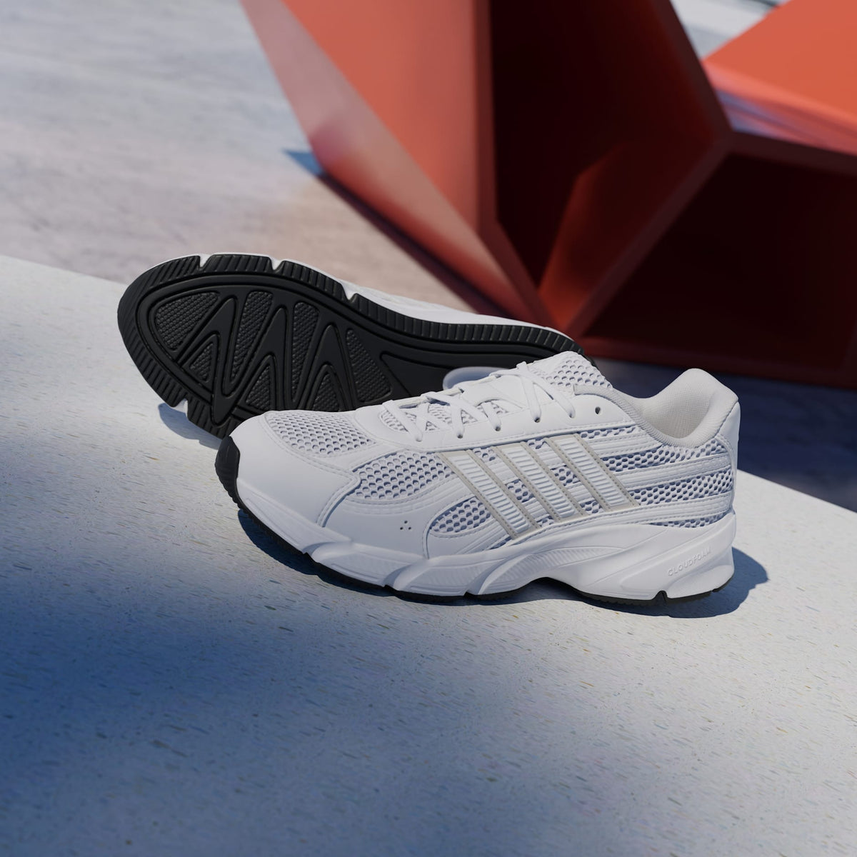 Мъжки маратонки adidas Technochaos 2000 Cloud White Grey One - KI4229 – снимка 3