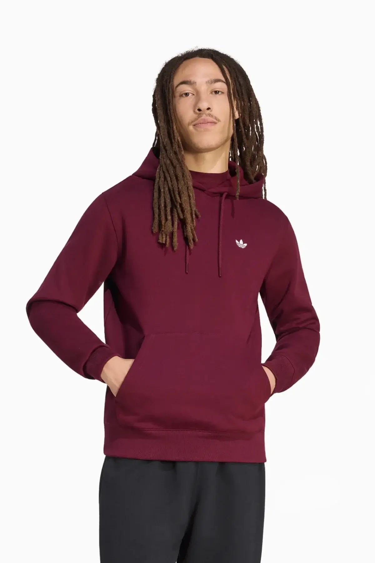 Блуза Adidas Trefoil Essentials Hoodie (Бордо) - KW5048 – снимка 2