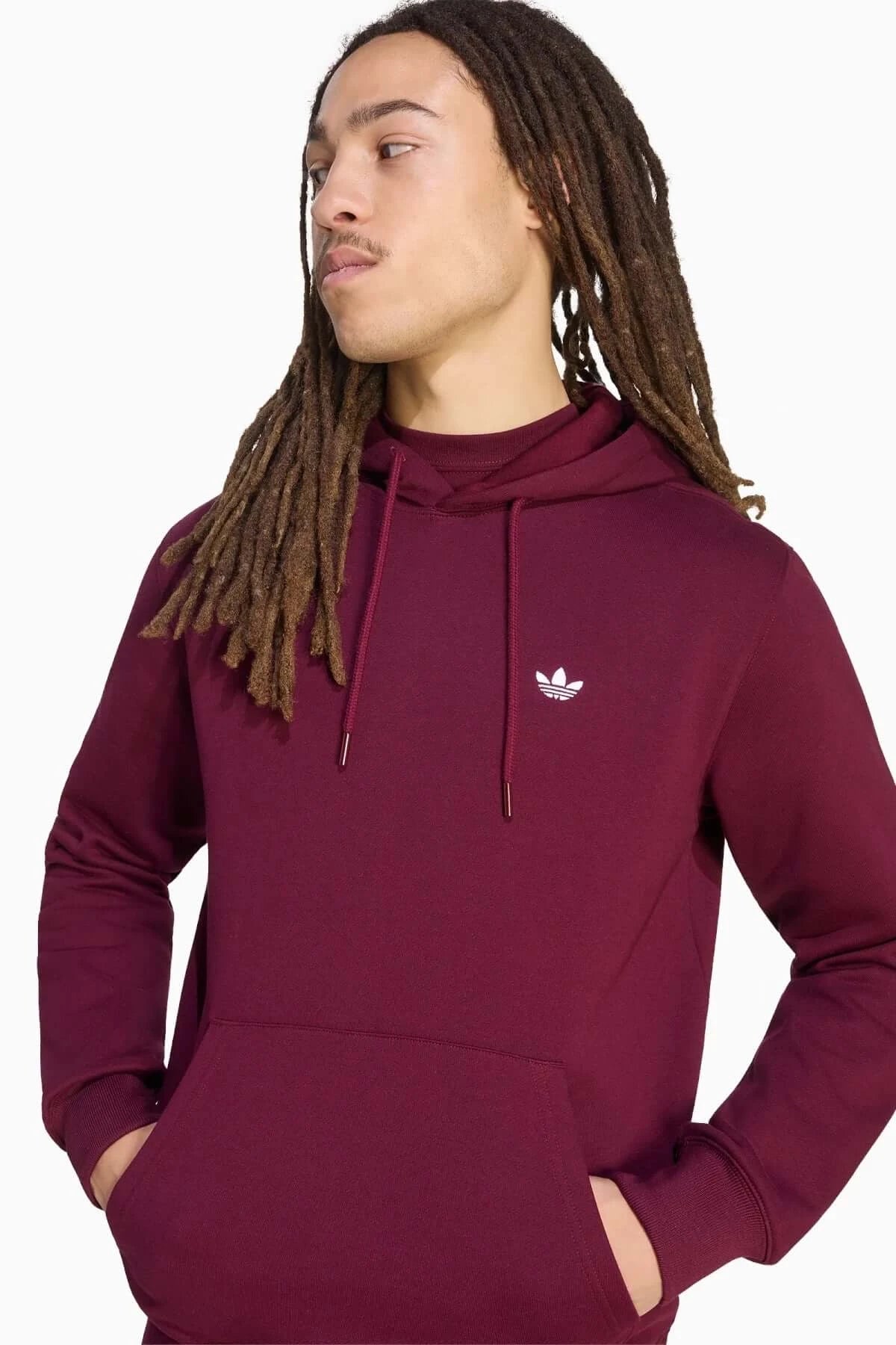 Блуза Adidas Trefoil Essentials Hoodie (Бордо) - KW5048 – снимка 4