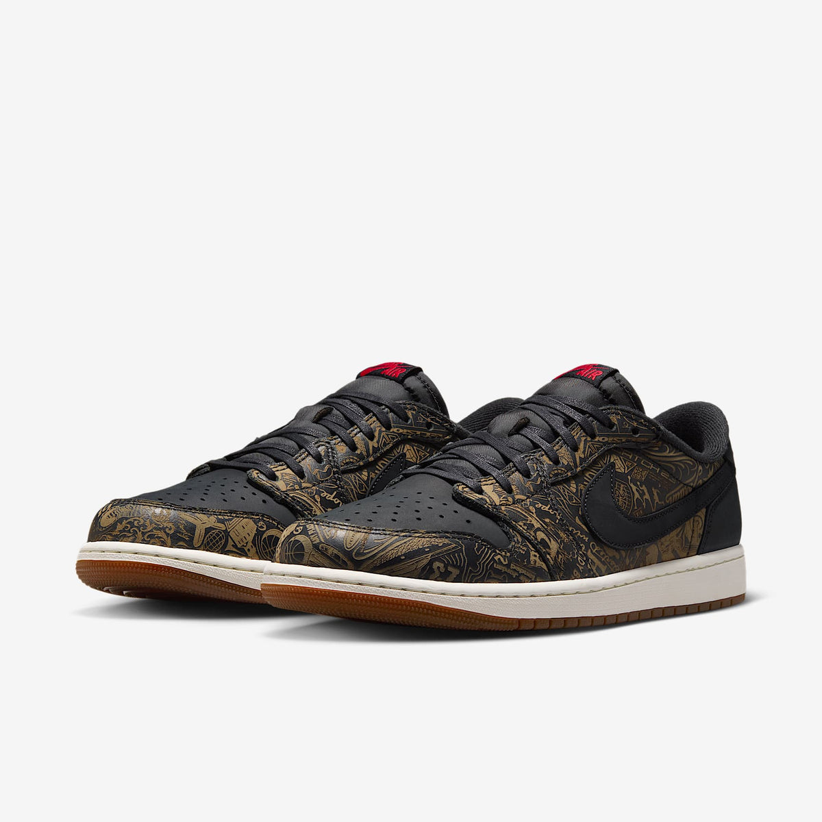 Мъжки маратонки Jordan 1 Retro Low OG Laser Black University Red - IV6750-001 – снимка 5