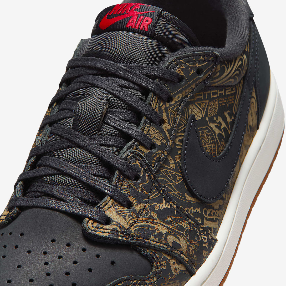 Мъжки маратонки Jordan 1 Retro Low OG Laser Black University Red - IV6750-001 – снимка 7