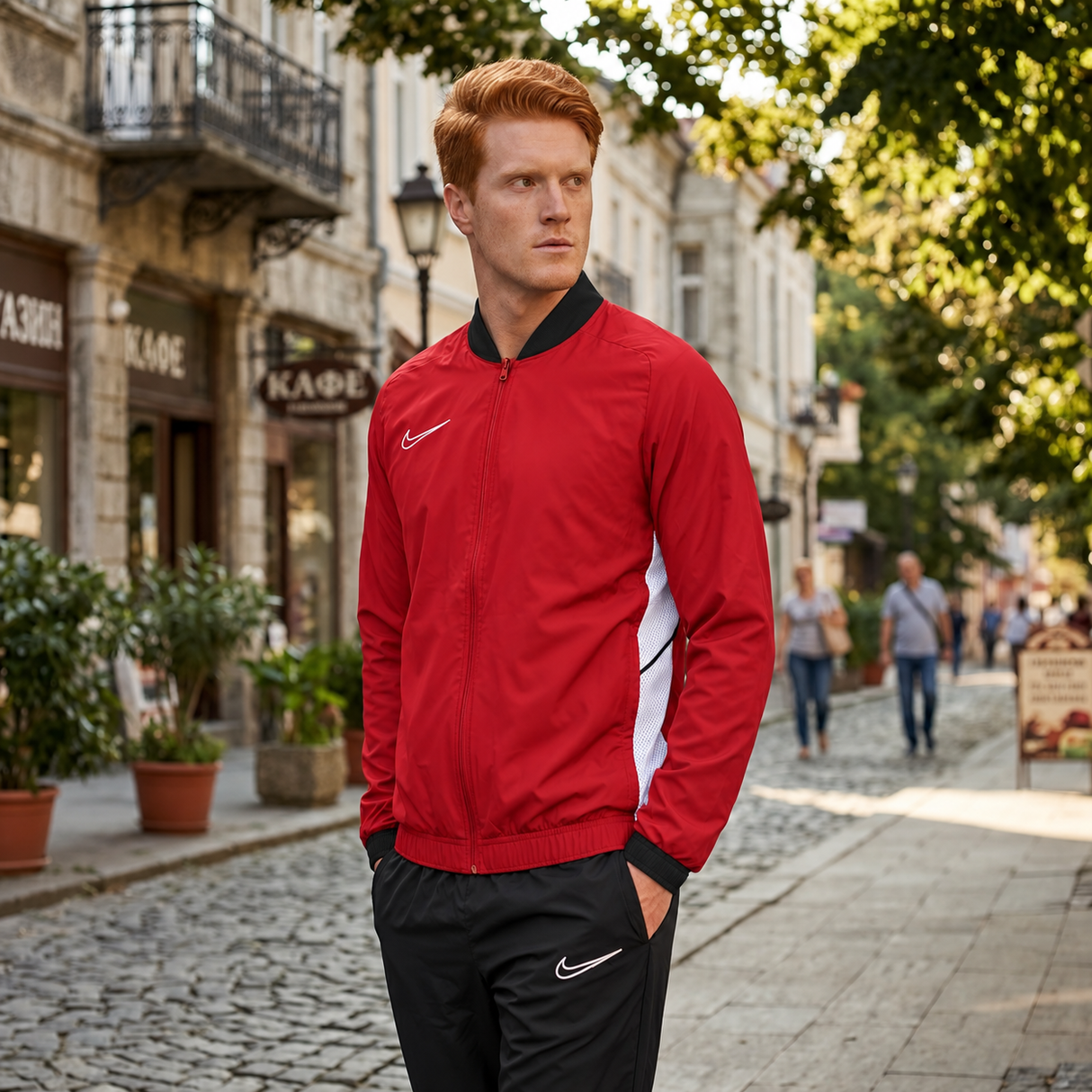 Спортен екип ACADEMY 25 WOVEN (Червен/Черен) - FZ9837-657 FZ9852-010