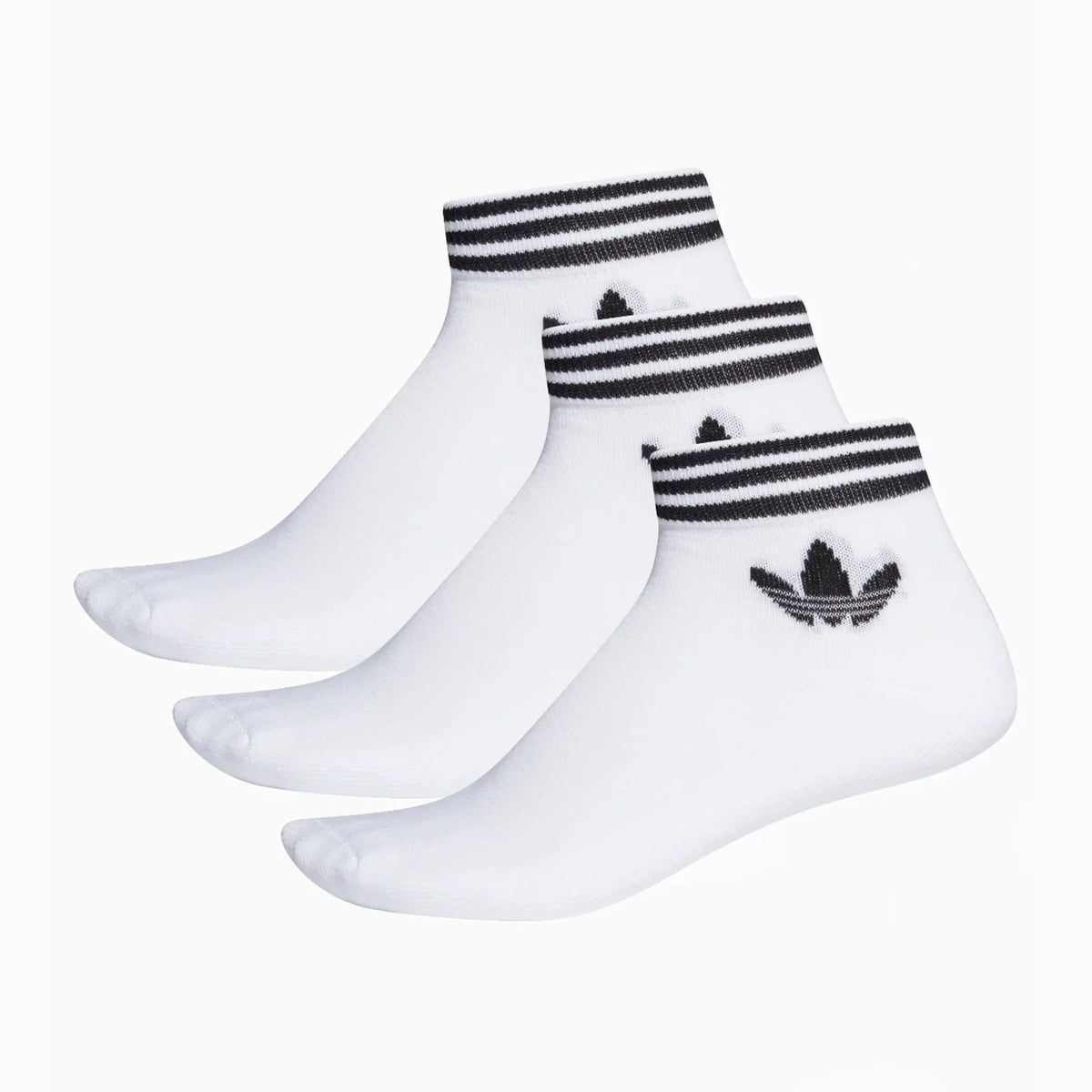 Чорапи adidas Trefoil Ankle 3 Pairs (Бял) - EE1152
