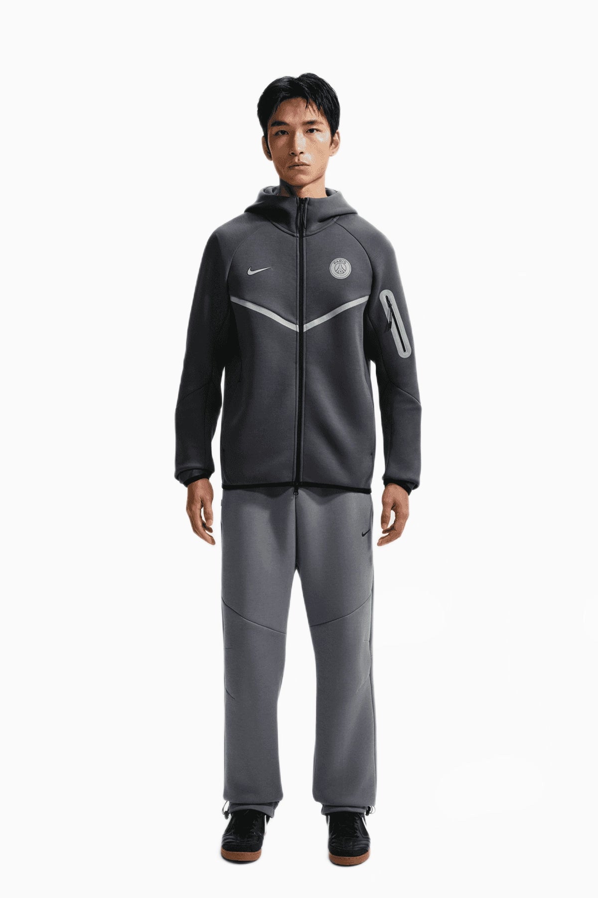 Блуза Nike PSG 26/27 Tech Fleece Windrunner (Сив) - IO3662-013