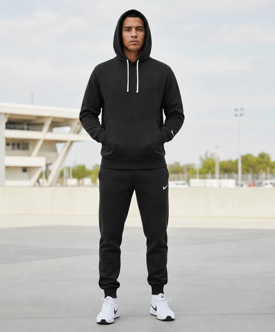 Мъжки спортен екип PARK 26 WINTER HOODY TRACK - IO9035-010/IB1248-010