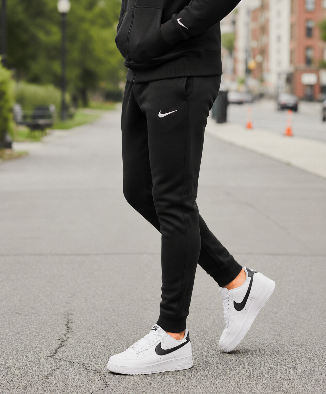 Мъжки спортен екип PARK 26 WINTER HOODY TRACK - IO9035-010/IB1248-010