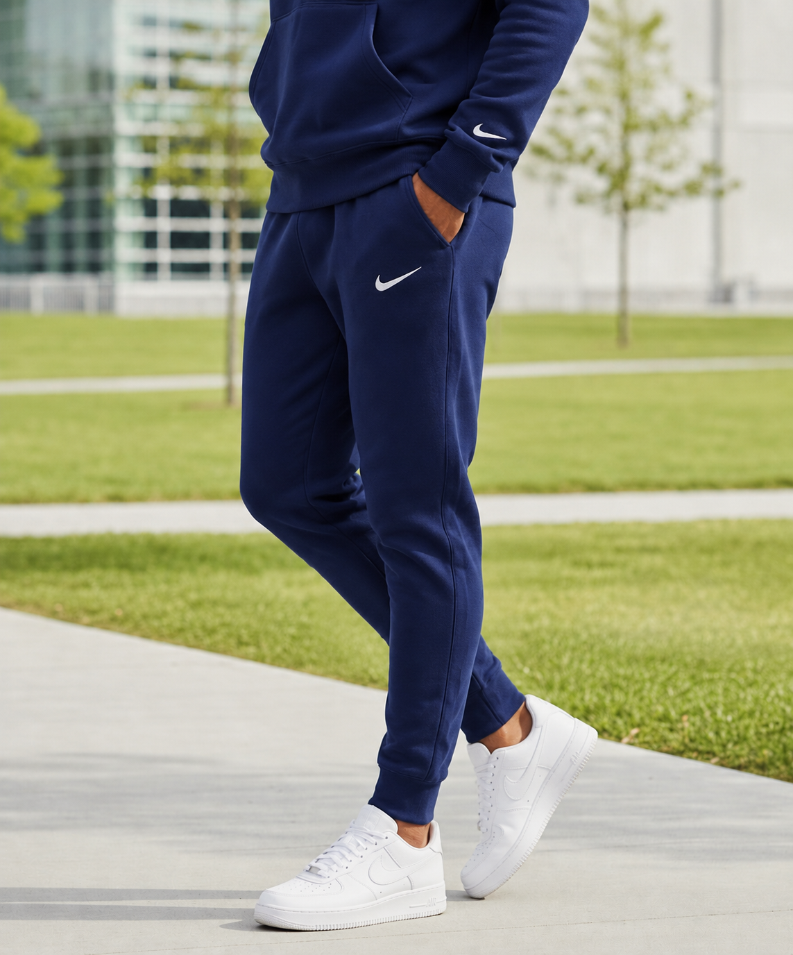 Мъжки спортен екип PARK 26 WINTER HOODY TRACK - IO9035-410/IB1248-410