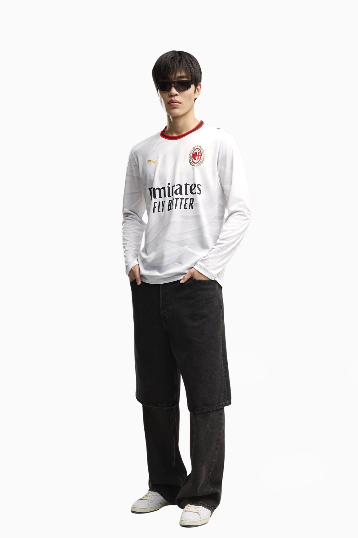 Тениска с дълги ръкави AC MILAN 26/27 Away Replica (Бяла) - 784131-02