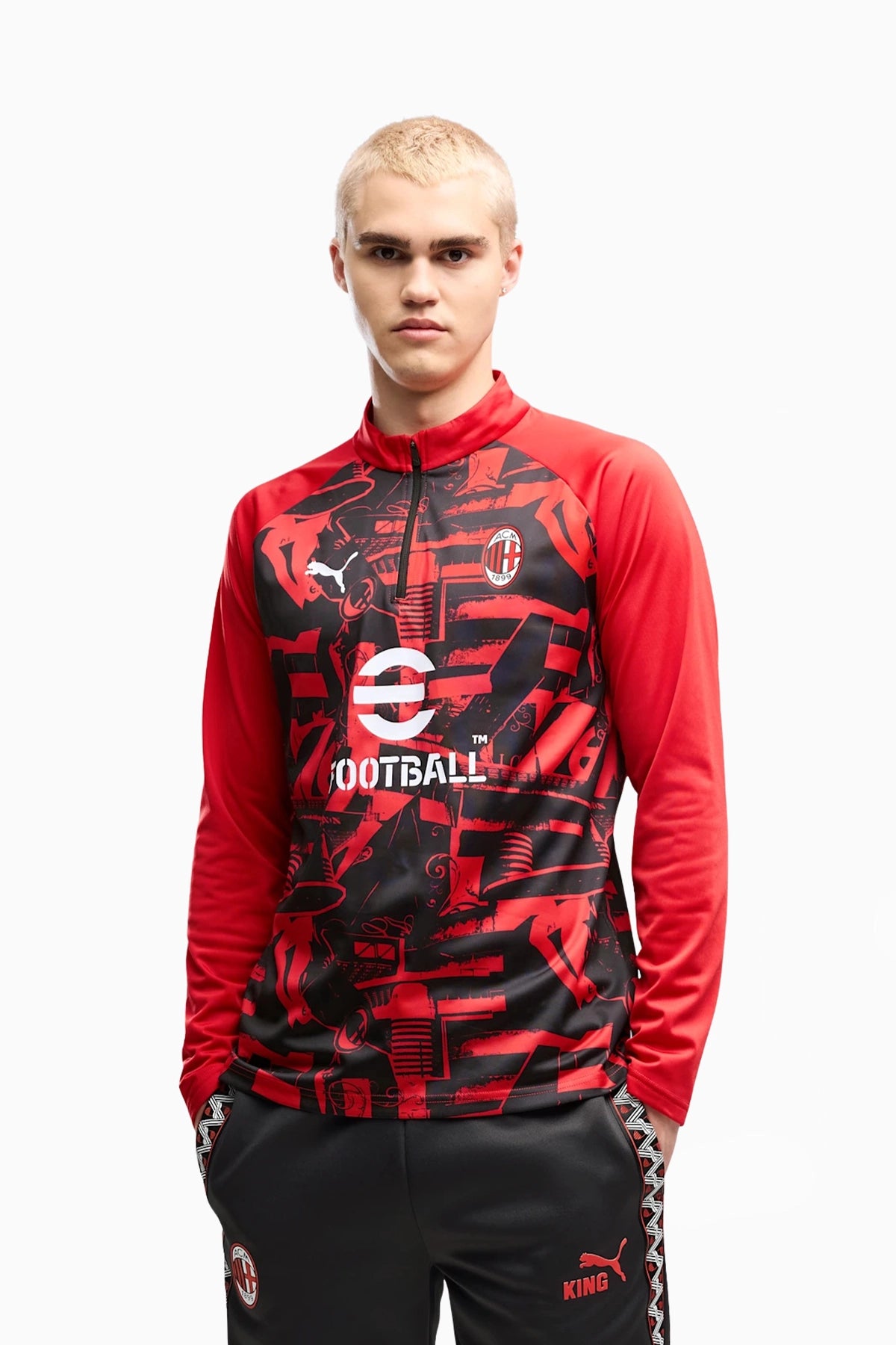 Блуза AC MILAN 26/27 Warm Up 1/4 Zip Top - 786678-11