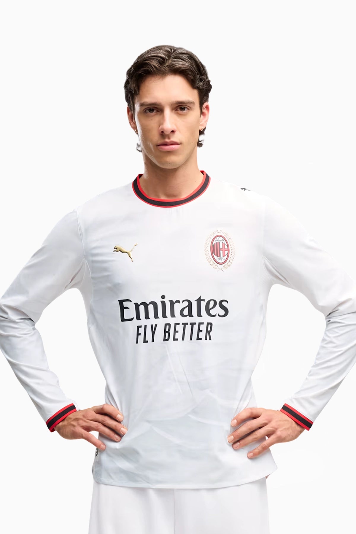 Тениска с дълги ръкави AC MILAN 26/27 Away Authentic (Бяла) - 787422-02