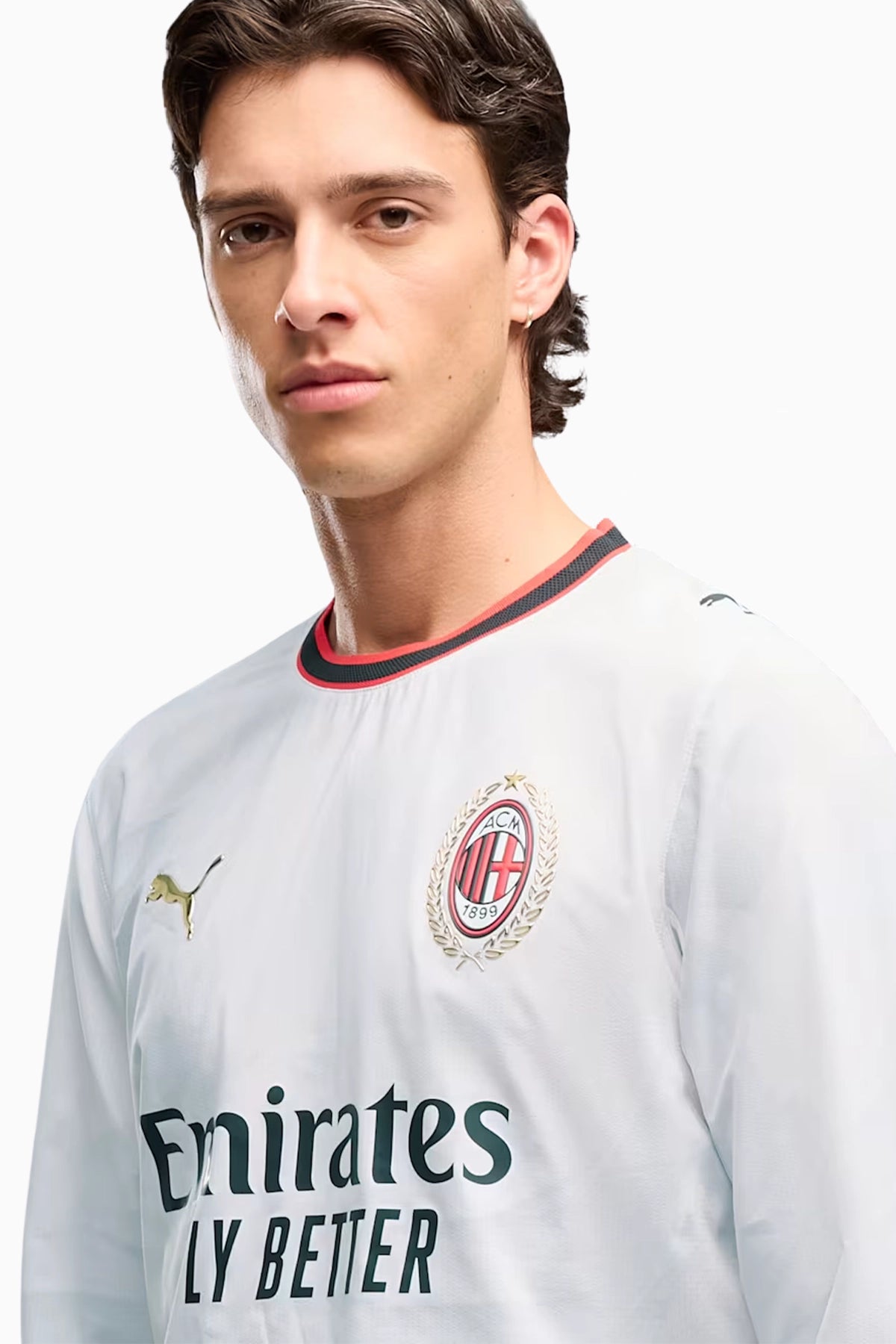 Тениска с дълги ръкави AC MILAN 26/27 Away Authentic (Бяла) - 787422-02