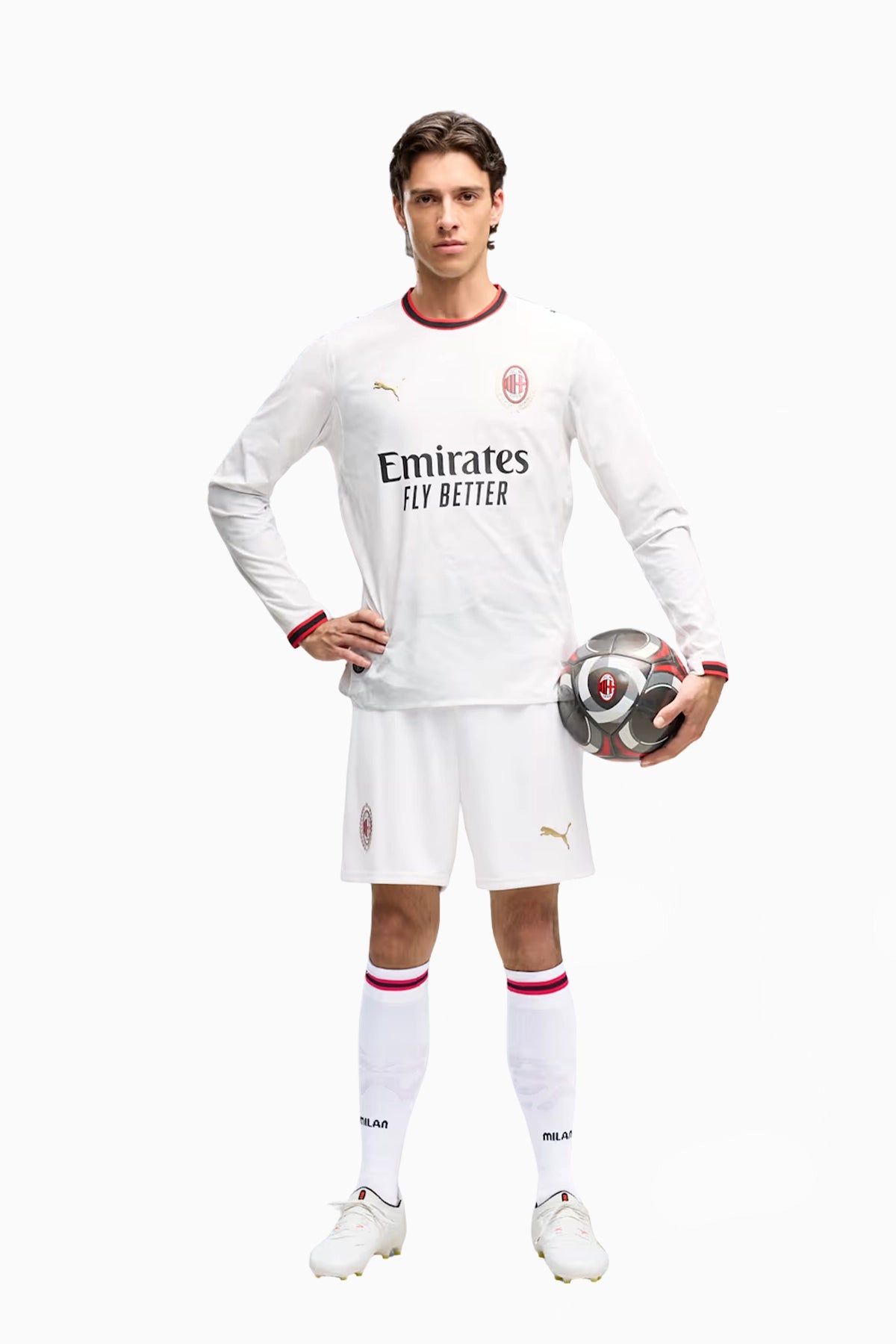 Тениска с дълги ръкави AC MILAN 26/27 Away Authentic (Бяла) - 787422-02