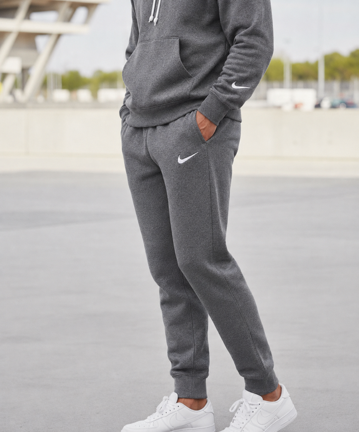 Мъжки спортен екип PARK 26 WINTER HOODY TRACK - IO9035-071/IB1248-071