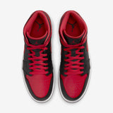 Мъжки маратонки Air Jordan 1 Mid Black White Fire Red - DQ8426-060 – снимка 4