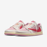 Мъжки маратонки Nike Air Jordan 1 Retro Low OG SP Travis Scott Sail Tropical Pink - IQ7604-101 – снимка 5