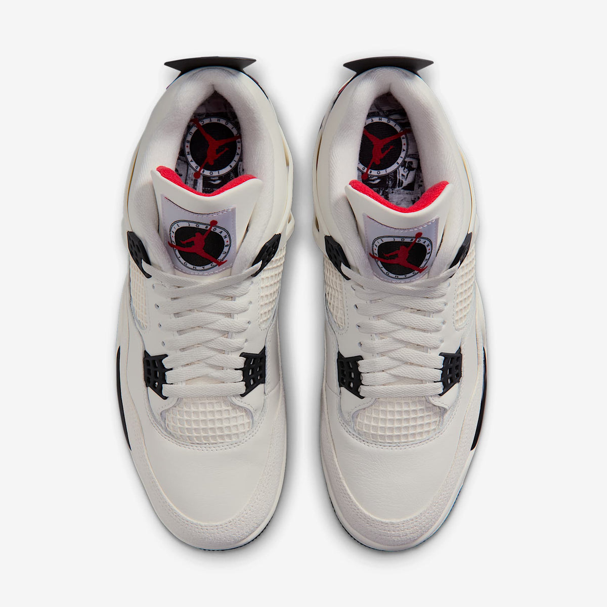 Мъжки маратонки Air Jordan 4 Retro Flight Club Sail University Red Black - IM4002-100 – снимка 4