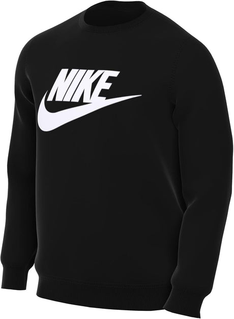 Блуза Nike Club Fleece Graphic Crew (Черен) - DQ4912-010 – снимка 3
