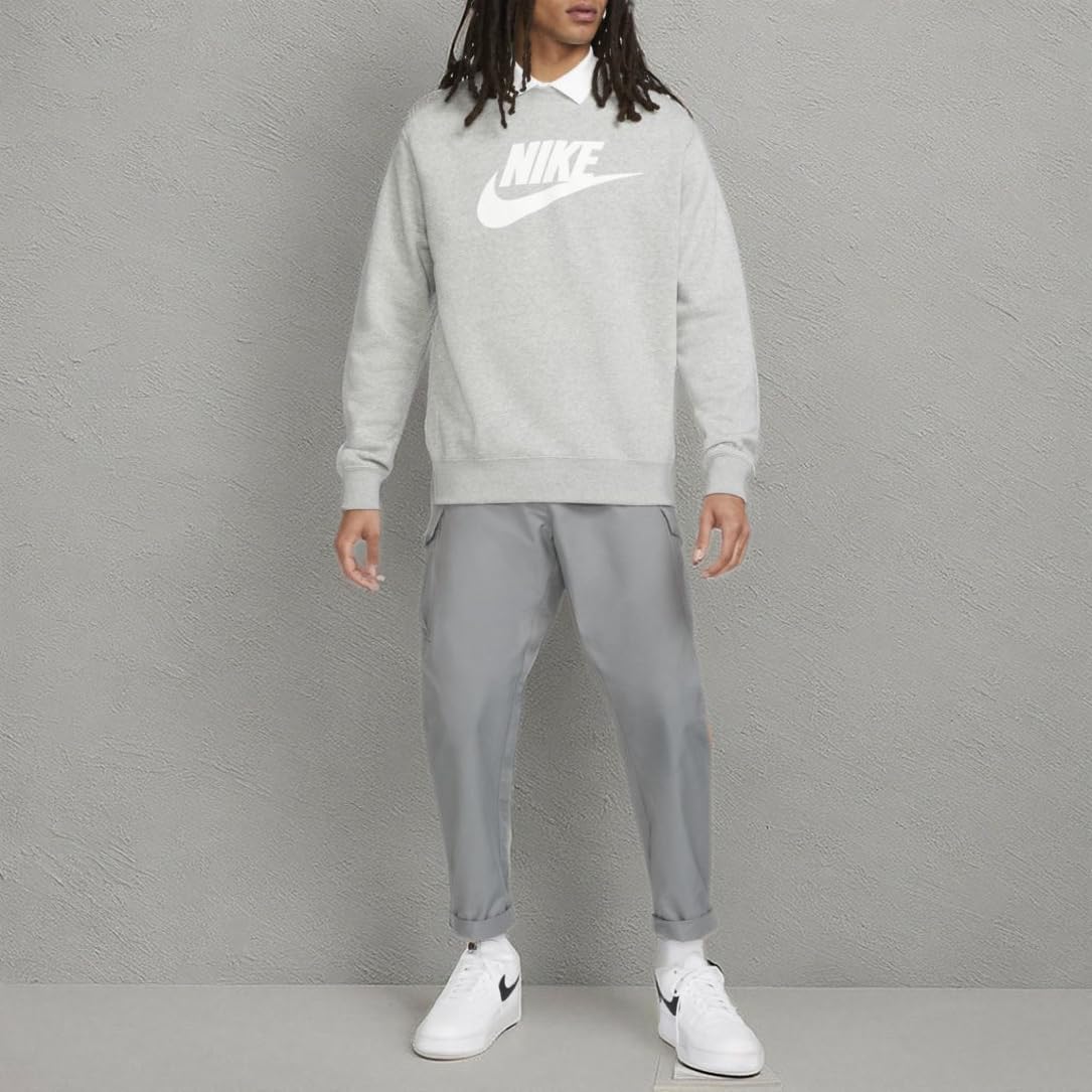 Блуза Nike Club Fleece Graphic Crew (Сив) - DQ4912-063