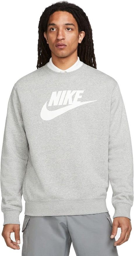Блуза Nike Club Fleece Graphic Crew (Сив) - DQ4912-063 – снимка 2