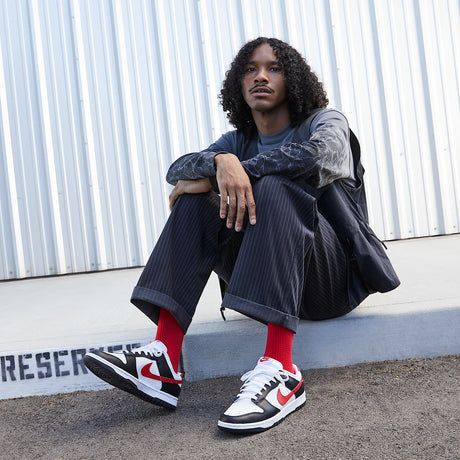 Мъжки маратонки Nike Dunk Low Retro Black White University Red - FB3354-001 – снимка 2
