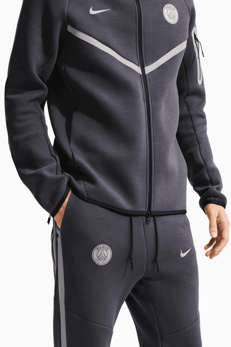 Спортно долнище Nike PSG 26/27 Tech Fleece (Сив) - IO3664-013 – снимка 3
