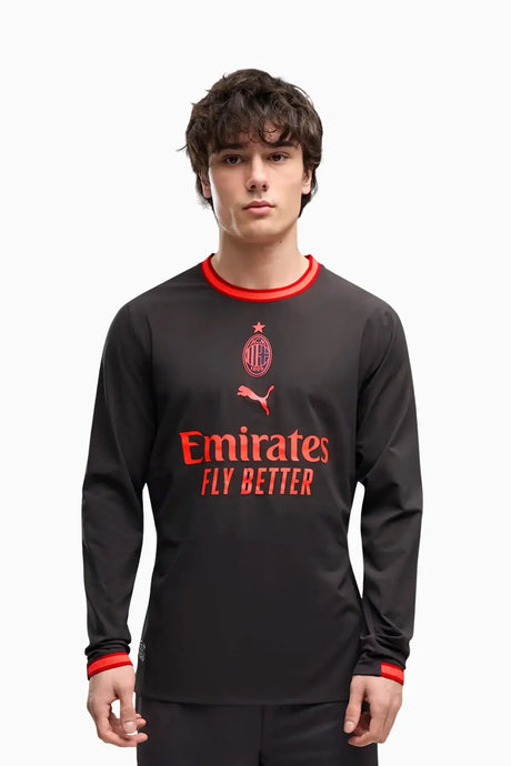 Тениска с дълги ръкави Puma AC MILAN 26/27 Трета Authentic (Черен) - 787423-03 – снимка 3