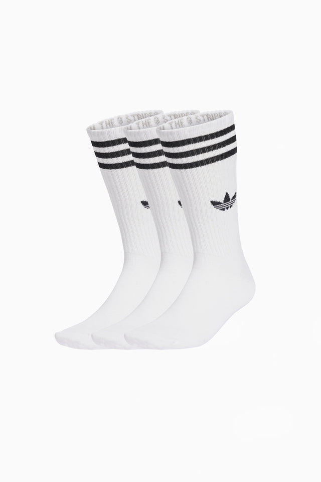 Чорапи adidas 3-Stripes High Crew 3 Pairs (Бели) - JV7416