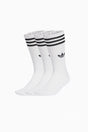 Чорапи adidas 3-Stripes High Crew 3 Pairs (Бели) - JV7416