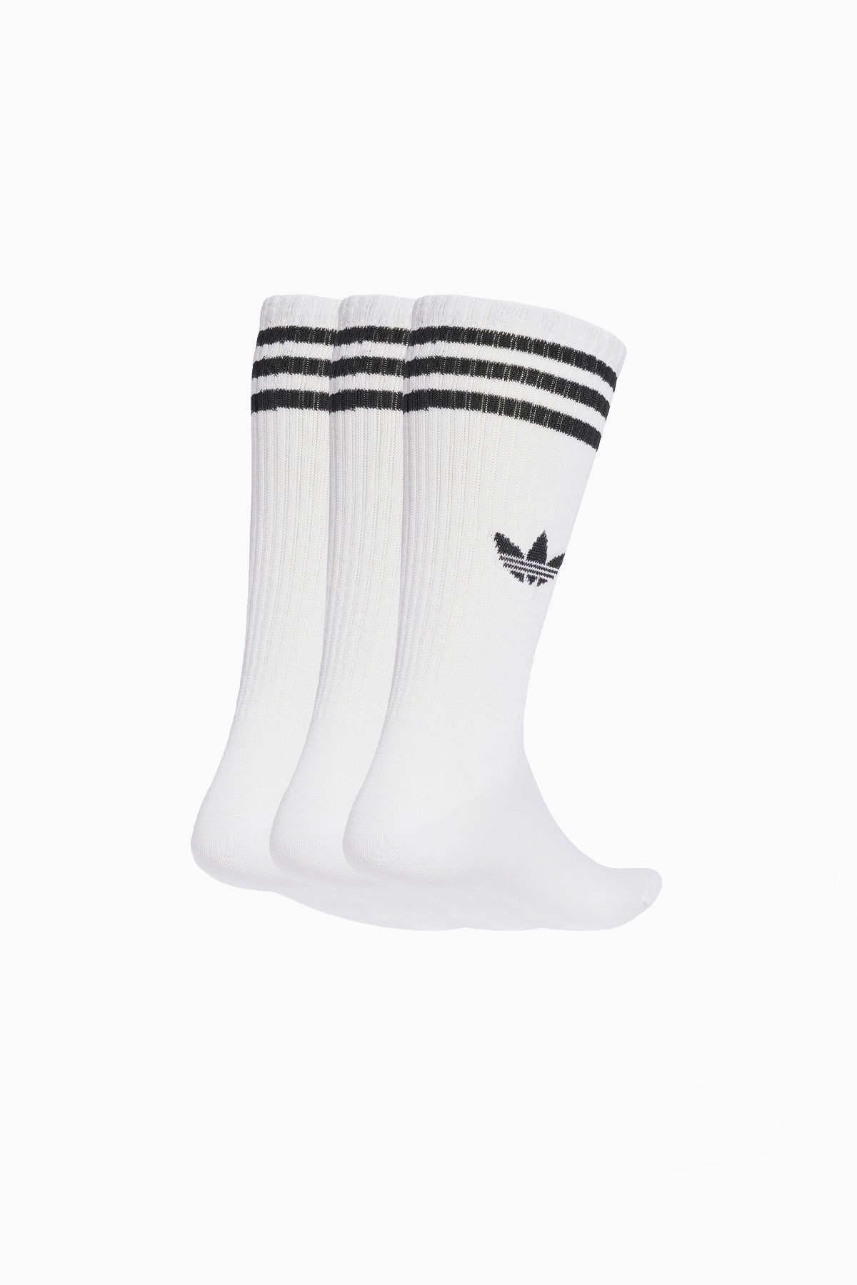 Чорапи adidas 3-Stripes High Crew 3 Pairs (Бели) - JV7416 – снимка 2
