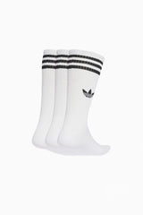 Чорапи adidas 3-Stripes High Crew 3 Pairs (Бели) - JV7416 – снимка 2