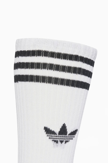 Чорапи adidas 3-Stripes High Crew 3 Pairs (Бели) - JV7416 – снимка 3