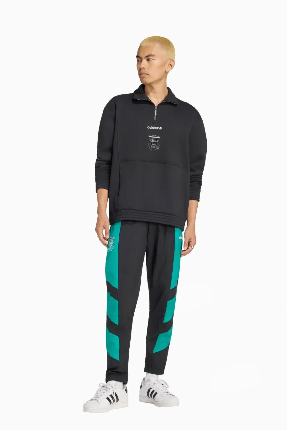 Блуза adidas Originals Liverpool FC 26/27 EQT Half-Zip (Черен) - KG2920 – снимка 5